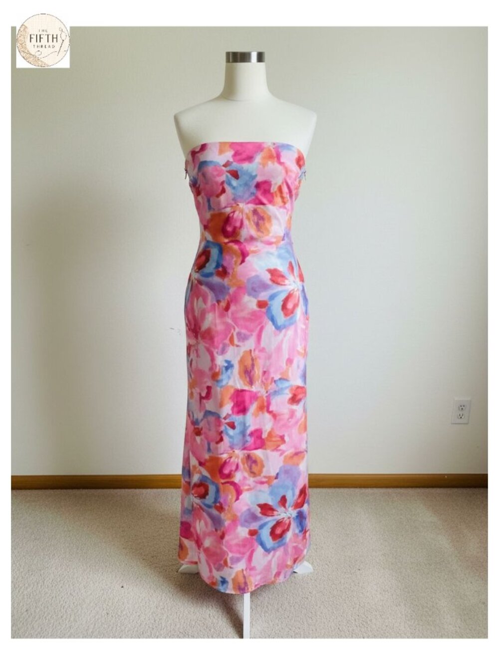 Satin Strapless Backless Maxi Dress for Women Formal Wedding Guest